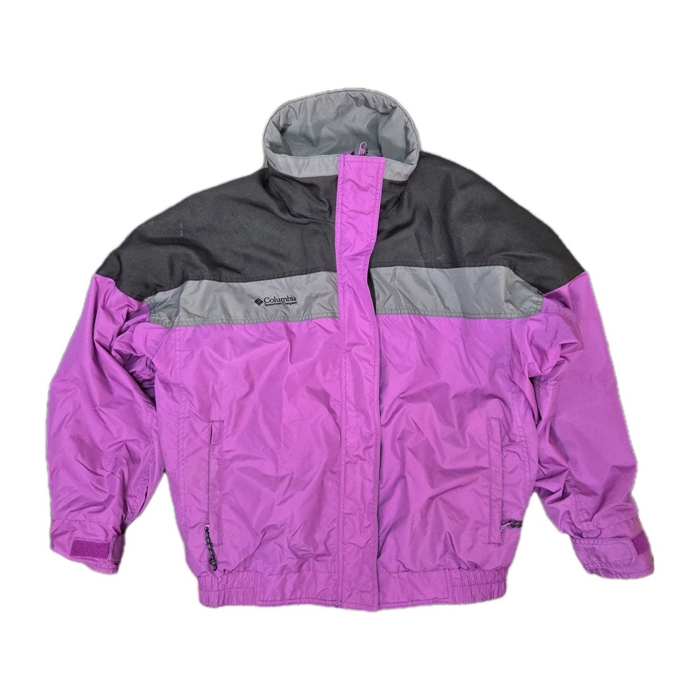 Vintage Columbia Bugaboo Women's L Purple 3 in 1 Ski Jacket Winter Coat USA 90's
